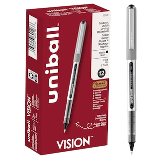 Foto 1 | Foto 1 | Bolígrafos Rollerball Uni-ball Vision 0 7 Mm Punta Fina Tinta Negra - Venta Internacional.