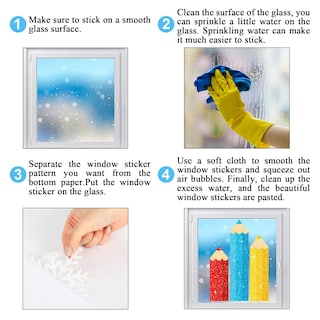 Foto 7 | Foto 7 | Lápiz Colorido Whaline Window Clings Back To School X9 - Venta Internacional.