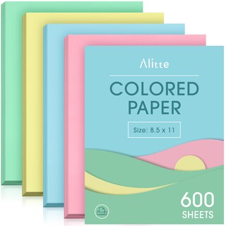 Foto 1 | Foto 1 | Colored Paper Alitte, 8.5 X 11, Paquete De 600 Hojas, Tamaño Carta, 150 Hojas - Venta Internacional.