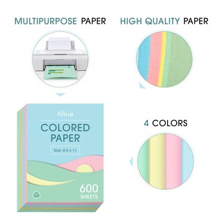 Foto 2 | Foto 2 | Colored Paper Alitte, 8.5 X 11, Paquete De 600 Hojas, Tamaño Carta, 150 Hojas - Venta Internacional.