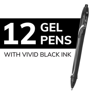 Foto 2 | Foto 2 | Bolígrafo De Gel Bic Gel-ocity De Secado Rápido, Negro, 0,7 Mm, Tamaño Mediano, Paquete De 12 - Venta Internacional.