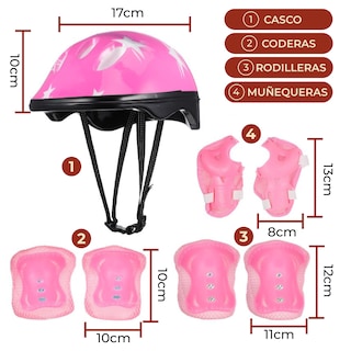 Foto 6 | Foto 6 | Kit de Protección para Patín con Casco para Niña