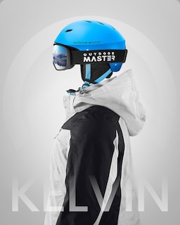 Foto 6 | Foto 6 | Casco De Esquí Outdoormaster Kelvin Para Hombres, Mujeres Y Jóvenes, Color Azul - Venta Internacional.