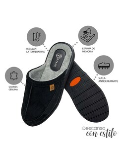 Foto 4 | Foto 4 | Stahl Pantuflas Para Hombre De Gamuza Súper Calientitas Estilo Salto De Cama