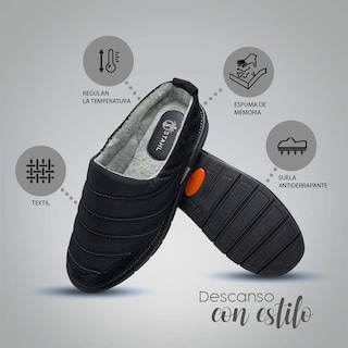 Foto 4 | Foto 4 | Pantuflas Stahl 9638 Térmicas color Negro para Hombre