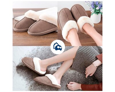 Foto 5 | Foto 5 | Pantuflas para Adulto Bluelander Marrón Antideslizantes de Felpa Unisex