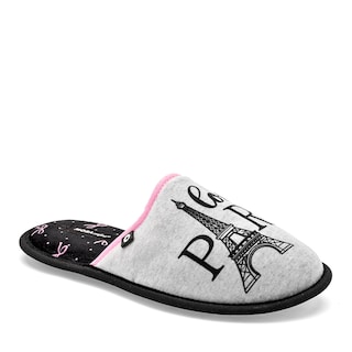Foto 1 | Foto 1 | Mora Confort Pantufla Para Mujer Gris Negro Cod.132485