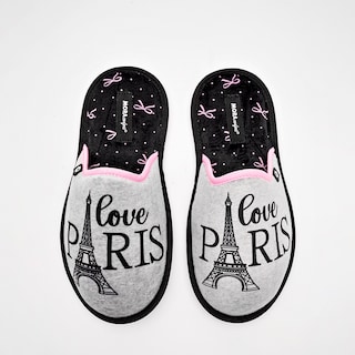 Foto 3 | Foto 3 | Mora Confort Pantufla Para Mujer Gris Negro Cod.132485