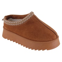 Pantuflas Exterior Gamuza Color Café Para Mujer De Rbbasics