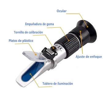 Foto 3 | Foto 3 | Refractómetro Grados Brix 0-40% y 0-25 % Vol de Alcohol Negro