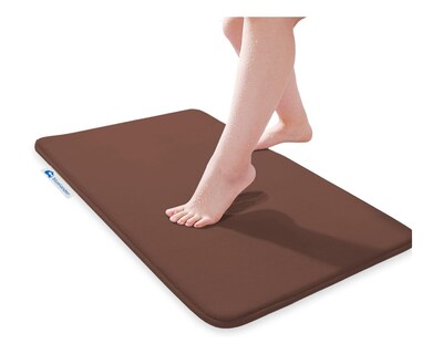 Foto 2 | Foto 2 | Tapete de Baño Antiderrapante Bluelander Memory Foam color Café Antideslizante de Terciopelo Súper Absorbente y Suave