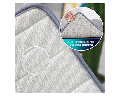Foto 3 | Foto 3 | Tapete Antiderrapante de Baño Bluelander AIDPAN-2054 Gris Memory Foam