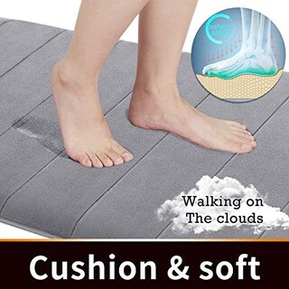 Foto 2 | Foto 2 | Alfombra De Baño Yimobra, Espuma Viscoelástica, 60 X 43 Cm, Superabsorbente, Color Gris - Venta Internacional.