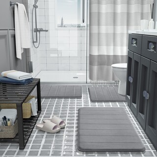 Foto 6 | Foto 6 | Alfombra De Baño Yimobra, Espuma Viscoelástica, 60 X 43 Cm, Superabsorbente, Color Gris - Venta Internacional.