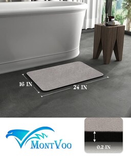 Foto 7 | Foto 7 | Alfombra De Baño Montvoo De Goma Antideslizante, De Secado Rápido Y Absorbente - Venta Internacional.