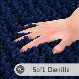 Foto 2 | Foto 2 | Alfombra de Baño Yimobra Luxury Chenille 60 X 43 cm Azul Marino - Venta Internacional