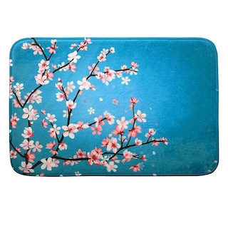 Foto 1 | Foto 1 | Tapete de Baño Kyuden Home Azul Cherry Blossom Antideslizante y Absorbente