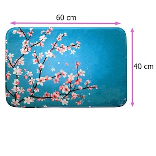 Foto 2 | Foto 2 | Tapete de Baño Kyuden Home Azul Cherry Blossom Antideslizante y Absorbente