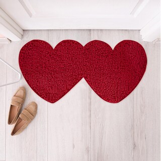 Foto 1 | Foto 1 | Alfombras Anydesign con Doble Corazón Rojo - Venta Internacional