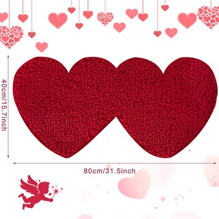 Foto 3 | Foto 3 | Alfombras Anydesign con Doble Corazón Rojo - Venta Internacional