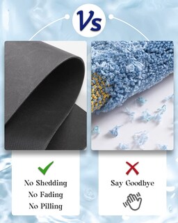 Foto 6 | Foto 6 | Alfombra De Baño Montvoo Con Respaldo De Goma, Antideslizante, De Secado Rápido, Color Gris Oscuro - Venta Internacional.