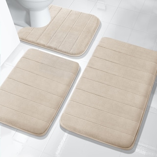 Foto 1 | Foto 1 | Juego de Tapetes de Baño Yimobra 3 Piezas Beige - Venta Internacional