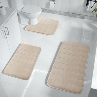 Foto 7 | Foto 7 | Juego de Tapetes de Baño Yimobra 3 Piezas Beige - Venta Internacional