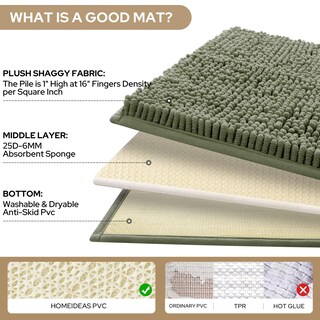 Foto 3 | Foto 3 | Alfombras De Baño Homeideas  3 Piezas  Ultrasuaves Y Antideslizantes (verde Salvia) - Venta Internacional.