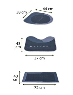 Foto 5 | Foto 5 | 3pz Tapete Baño Ultra Suave Alfombra Antidesliz Absorbente + Termo Gratis Güish