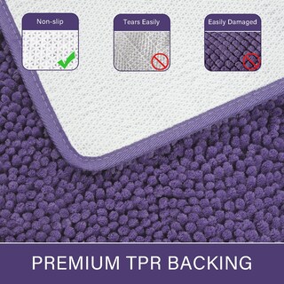 Foto 3 | Foto 3 | Alfombra De Baño Lochas Luxury Shaggy De 60 X 150 Cm Color Morado Oscuro - Venta Internacional.