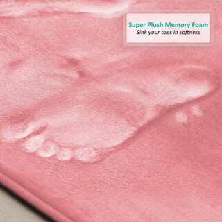 Foto 7 | Foto 7 | Juego De Alfombras De Baño Clara Clark Velvet Espuma Viscoelástica Rosa - Venta Internacional.