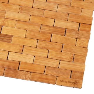 Foto 5 | Foto 5 | Alfombra De Baño Mind Reader Madera Rayón Color Marrón Bambú 60 X 42 Cm - Venta Internacional.