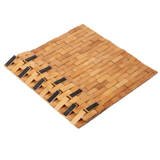 Foto 6 | Foto 6 | Alfombra De Baño Mind Reader Madera Rayón Color Marrón Bambú 60 X 42 Cm - Venta Internacional.