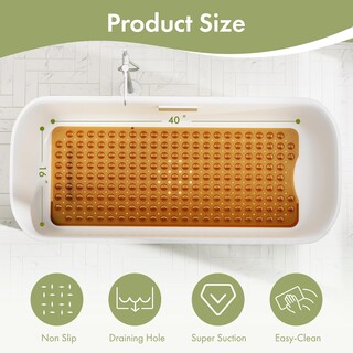 Foto 4 | Foto 4 | Alfombrilla De Ducha Amazerbath Antideslizante Con Ventosas 100 X 40 Cm Transparente - Venta Internacional.