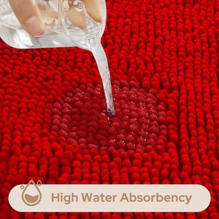 Foto 4 | Foto 4 | Alfombras De Baño Homeideas  3 Piezas  Ultrasuaves Y Antideslizantes (rojas) - Venta Internacional.