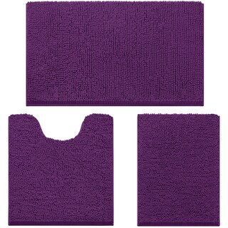 Foto 1 | Foto 1 | Alfombras De Baño Homeideas 3 Piezas Ultrasuaves Y Antideslizantes (color Morado) - Venta Internacional.