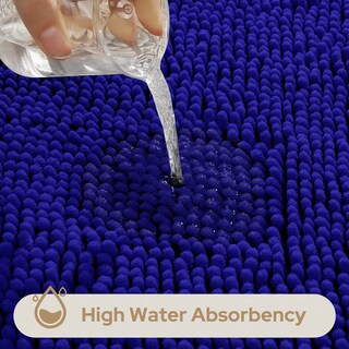 Foto 4 | Foto 4 | Alfombras De Baño Homeideas 3 Piezas Ultrasuaves Y Antideslizantes (azul) - Venta Internacional.