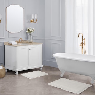 Foto 6 | Foto 6 | Juego De Alfombrillas De Baño Laura Ashley Reversibles De Ganchillo 100% Algodón - Venta Internacional.