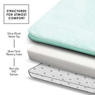 Foto 5 | Foto 5 | Juego De Alfombras De Baño De Espuma Viscoelástica Clara Clark  Color Azul - Venta Internacional.