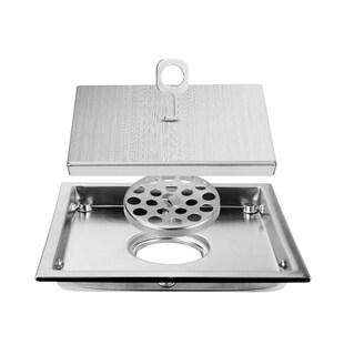 Foto 1 | Foto 1 | Coladera Belug Plateada de Acero Inoxidable Drenaje de Piso