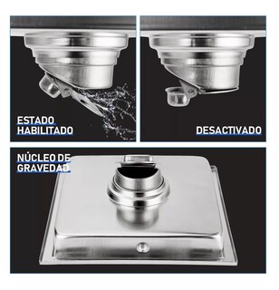 Foto 4 | Foto 4 | Coladera Belug Plateada de Acero Inoxidable Drenaje de Piso