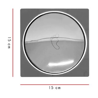 Foto 4 | Foto 4 | Coladera Regadera Pie Push De Acero Inoxidable Lujo 15x15cm Plata