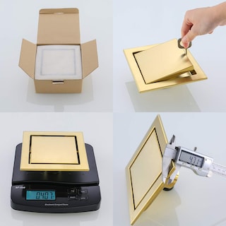 Foto 4 | Foto 4 | Desagüe De Ducha Random, Oro Cepillado, 15 Cm, Acero Inoxidable Sus304 - Venta Internacional.