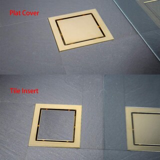 Foto 5 | Foto 5 | Desagüe De Ducha Random, Oro Cepillado, 15 Cm, Acero Inoxidable Sus304 - Venta Internacional.