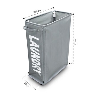 Foto 3 | Foto 3 | Cesto de Lavandería Andromeda Inc color Gris para Ropa Sucia Plegable con Ruedas