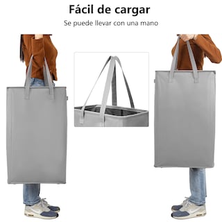 Foto 4 | Foto 4 | Cesto de Ropa Fabato Fa3452gry 2 en 1 color Gris