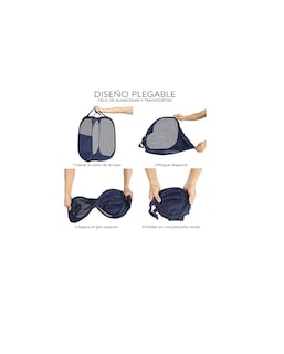 Foto 3 | Foto 3 | Cesta Plegable para Ropa Sucia 2 Piezas Azules
