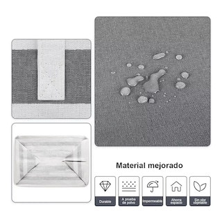 Foto 3 | Foto 3 | Cesto de Ropa Eo Safe Imports Gris 2 Piezas