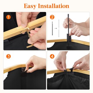 Foto 5 | Foto 5 | Cesto De Ropa Lifewit De 150 Litros Con Tapa Y Bolsas Extraíbles, Color Negro - Venta Internacional.