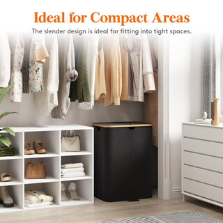 Foto 6 | Foto 6 | Cesto De Ropa Lifewit De 150 Litros Con Tapa Y Bolsas Extraíbles, Color Negro - Venta Internacional.